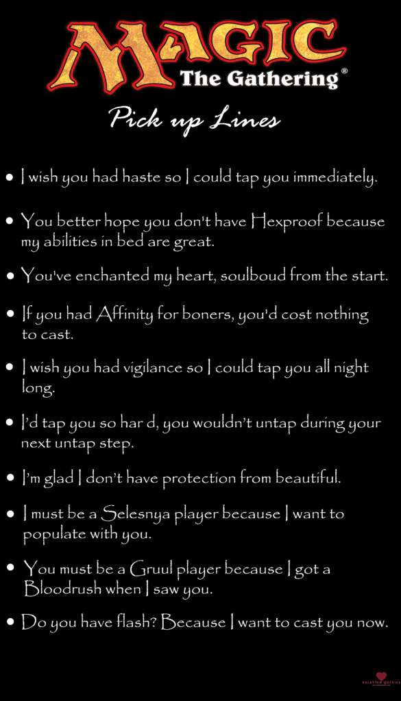 Magic The Gathering Pick Up Lines For Picking Up Your Crush In 2020