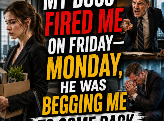 My Boss Fired Me on Friday – Monday, He Begged Me to Come Back