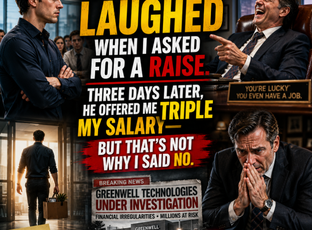 My Manager Laughed When I Asked for a Raise. Three Days Later, He Offered Me Triple My Salary—But That’s Not Why I Said No.