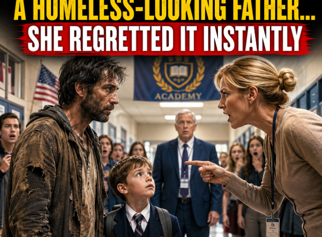 A Teacher Mocked a Homeless-Looking Father… She Regretted It Instantly